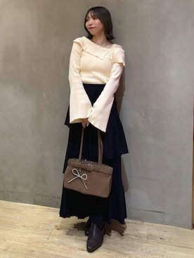 「archives（アルシーヴ）のアイテム（スカート）」を使った、archivesさん（レディース・152cm）の秋コーディネート