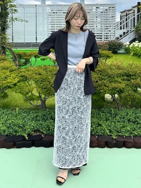 「archives（アルシーヴ）のアイテム（ジャケット/アウター）」を使った、archivesさん（骨格ウェーブ・レディース・152cm）の夏コーディネート