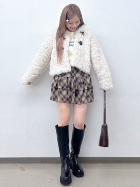 「アイテム（ダッフルコート）」を使った、archivesさん（レディース・161cm）の秋コーディネート