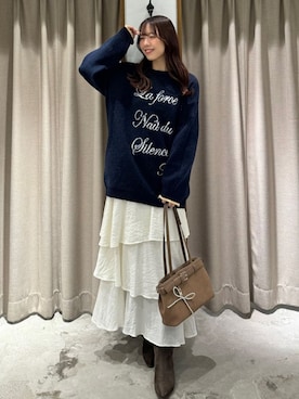 「archives（アルシーヴ）のアイテム（スカート）」を使った、archivesさん（レディース・158cm）の秋コーディネート