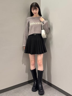 「archives（アルシーヴ）のアイテム（スカート）」を使った、archivesさん（レディース・157cm）の冬コーディネート