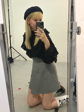 「archives（アルシーヴ）のアイテム（帽子）」を使った、archivesさん（レディース・165cm）の冬コーディネート