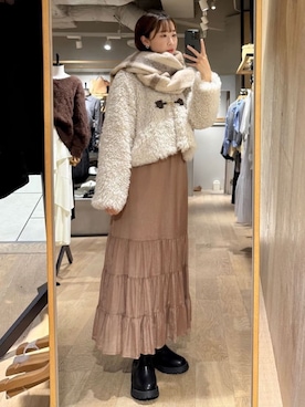 「アイテム（ダッフルコート）」を使った、archivesさん（レディース・157cm）の秋コーディネート