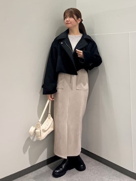 「archives（アルシーヴ）のアイテム（その他アウター）」を使った、archivesさん（レディース・162cm）の冬コーディネート