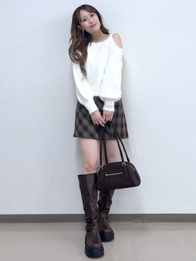 「archives（アルシーヴ）のアイテム（スカート）」を使った、archivesさん（レディース・161cm）の秋コーディネート