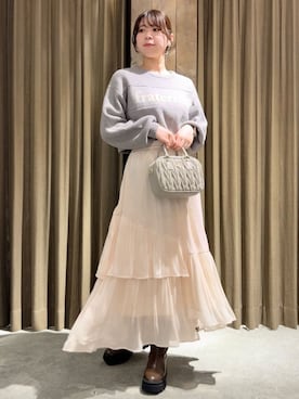 「アイテム（ボストンバッグ、グレー系）」を使った、archivesさん（レディース・160cm）の秋コーディネート