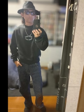 「LARRY SMITH（ラリースミス）のアイテム」を使った、RA$H-KOOさん（メンズ・174cm）の冬コーディネート