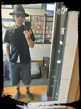 「アイテム（モカシン/デッキシューズ）」を使った、RA$H-KOOさん（メンズ・174cm）の春コーディネート