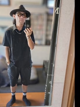「アイテム（デジタル腕時計）」を使った、RA$H-KOOさん（メンズ・174cm）の夏コーディネート