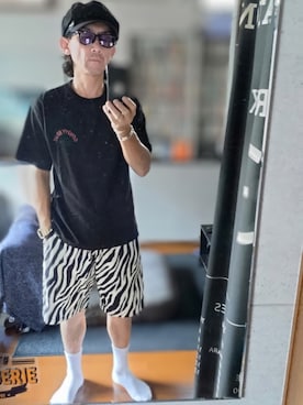 「アイテム（キャスケット）」を使った、RA$H-KOOさん（メンズ・174cm）の夏コーディネート