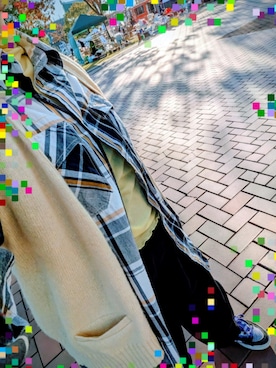 「アイテム（ベスト）」を使った、namariさん（レディース・155cm）の秋コーディネート