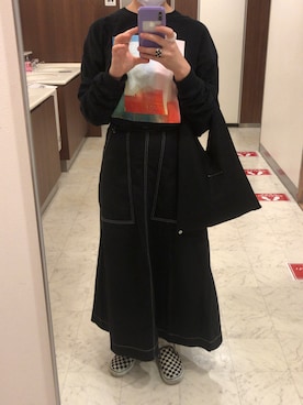 「Kastane」｜「アイテム（スリッポン）」を使った、ナさん（レディース・161cm）の秋コーディネート
