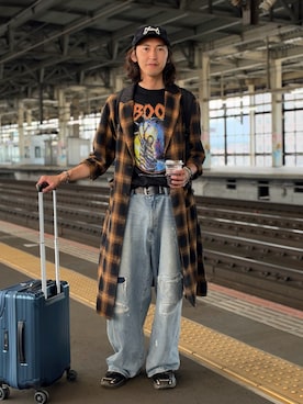 「glamb（グラム）のアイテム」を使った、YUKO【glamb】さん（メンズ・178cm）の秋コーディネート