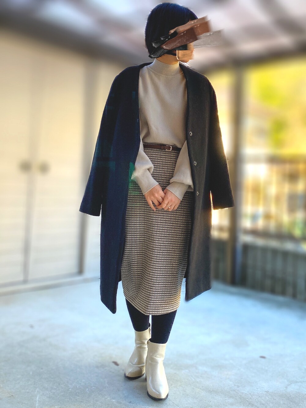 LOWRYS FARM(ローリーズファーム)の「メリノウールノーカラーコート