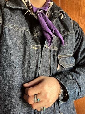 「WAREHOUSE（ウエアハウス）のアイテム」を使った、Koji Shoさん（メンズ・164cm）の冬コーディネート