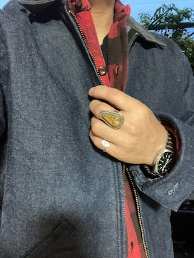 「アイテム（カバーオール）」を使った、Koji Shoさん（メンズ・164cm）の秋コーディネート