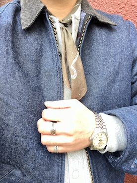 「Lee（リー）のアイテム（財布/小物）」を使った、Koji Shoさん（メンズ・165cm）の冬コーディネート