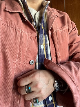 「WAREHOUSE（ウエアハウス）のアイテム」を使った、Koji Shoさん（メンズ・164cm）の冬コーディネート