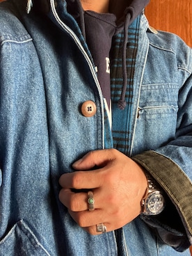 「アイテム（アナログ腕時計）」を使った、Koji Shoさん（メンズ・164cm）の秋コーディネート