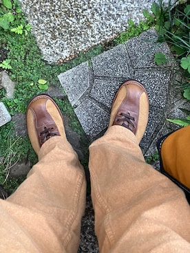 「アイテム（トートバッグ）」を使った、Koji Shoさん（メンズ・164cm）の秋コーディネート