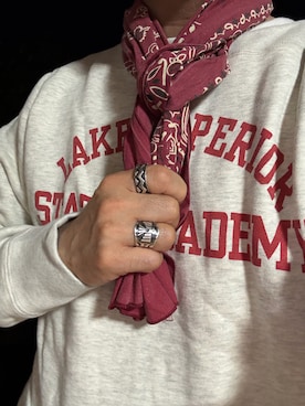 「Champion（チャンピオン）のアイテム」を使った、Koji Shoさん（メンズ・164cm）の春コーディネート