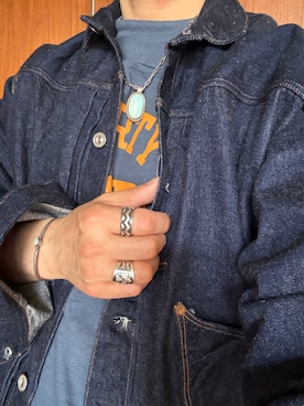 「WAREHOUSE（ウエアハウス）のアイテム（トップス）」を使った、Koji Shoさん（メンズ・164cm）の春コーディネート