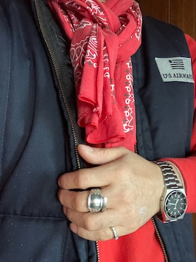 「アイテム（腕時計）」を使った、Koji Shoさん（メンズ・164cm）の秋コーディネート