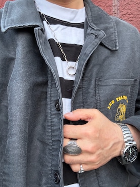 「アイテム（カバーオール）」を使った、Koji Shoさん（メンズ・164cm）の春コーディネート