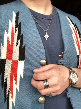 「Two Moon（トゥームーン）のアイテム」を使った、Koji Shoさん（メンズ・165cm）の秋コーディネート