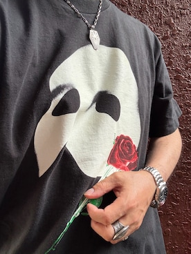 「VINTAGE（ヴィンテージ）の'90s Made in USA🇺🇸（Tシャツ/カットソー、ブラック系）」を使った、Koji Shoさん（メンズ・164cm）の夏コーディネート