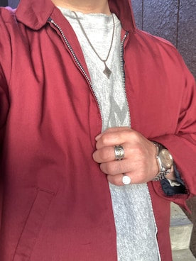 「スエット」｜「アイテム（ブルゾン）」を使った、Koji Shoさん（メンズ・165cm）の春コーディネート