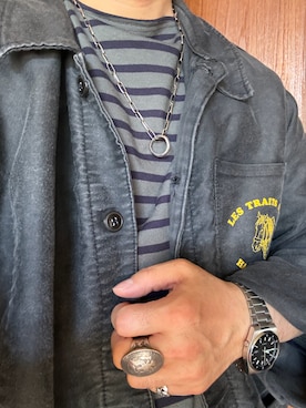 「SAINT JAMES（セントジェームス）のアイテム」を使った、Koji Shoさん（メンズ・164cm）の春コーディネート