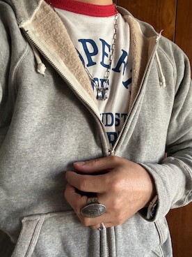 「WAREHOUSE（ウエアハウス）のアイテム（トップス）」を使った、Koji Shoさん（メンズ・164cm）の春コーディネート