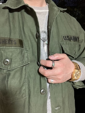 「U.S.ＡＲＭＹ」｜Koji Shoさん（メンズ・165cm）の春コーディネート