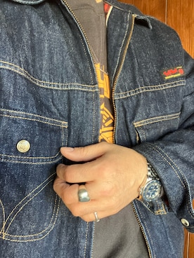 「アイテム（カバーオール）」を使った、Koji Shoさん（メンズ・164cm）の秋コーディネート