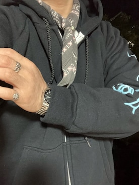 「アイテム（腕時計）」を使った、Koji Shoさん（メンズ・164cm）の冬コーディネート