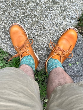 「RED WING SHOES（レッドウィング）のアイテム（ブーツ）」を使った、Koji Shoさん（メンズ・165cm）の夏コーディネート