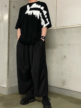 「unrelaxing（アンリラクシング）のアイテム（パンツ）」を使った、ゆうきちさん（メンズ・175cm）の春コーディネート