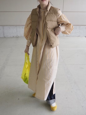 「A.P.C.（アーペーセー）のSAC SHOPPING REBOUND 20AC（トートバッグ）」を使った、o...さん（レディース・157cm）の春コーディネート