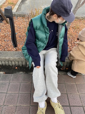 「THE SHINZONE（ザ　シンゾーン）のアイテム（スウェットパンツ）」を使った、o...さん（レディース・157cm）の冬コーディネート
