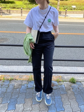 「THE SHINZONE（ザ　シンゾーン）のアイテム（チノパンツ）」を使った、o...さん（レディース・157cm）の夏コーディネート
