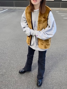 「Barbour（バブアー）のアイテム（その他アウター）」を使った、o...さん（レディース・157cm）の冬コーディネート