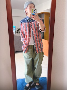「古着MIX」｜まゆみんさん（レディース・153cm・30代）の春コーディネート