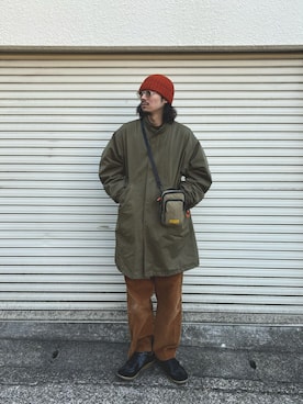 「JOURNAL STANDARD（ジャーナルスタンダード）のアイテム（モッズコート）」を使った、なかしょうさん（メンズ・168cm）の冬コーディネート