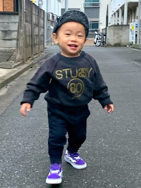 「COMME CA DU MODE（コムサデモード）のアイテム（帽子）」を使った、keyさん（キッズ・135cm）の秋コーディネート