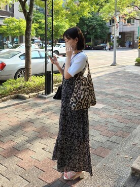 「Simplicite（サンプリシテ）のアイテム（シューズ）」を使った、linyutzu_さん（レディース・153cm）の夏コーディネート
