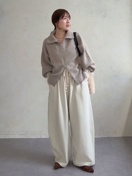 セール】【WEB限定】ダブルジップニットブルゾン（カーディガン/ボレロ