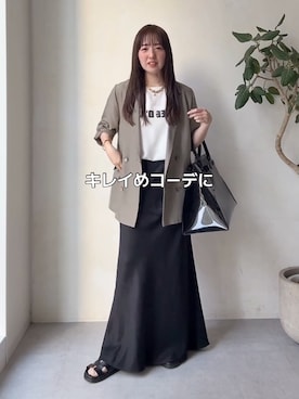「アイテム（ジャケット/アウター）」を使った、hanaeさん（レディース・153cm）の夏コーディネート
