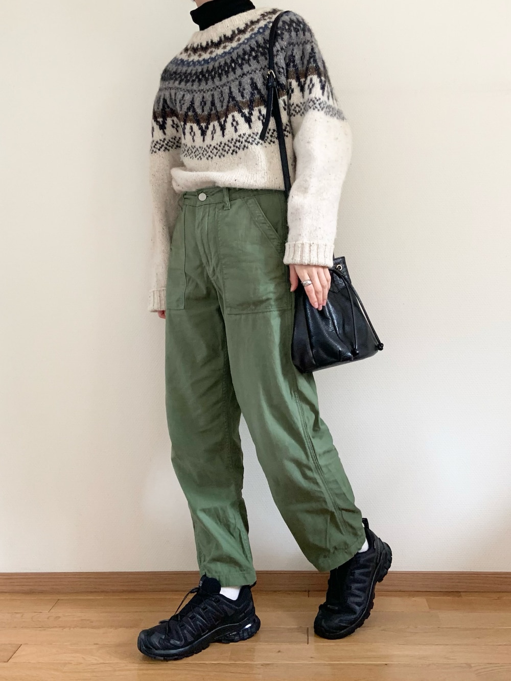 machatt  新品未使用　ニットパンツ　カーキ ニットショートパンツ - ライトカーキグリーン - レディース