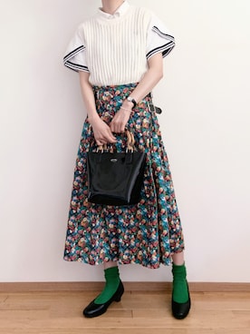 「アイテム（ポロシャツ）」を使った、なりの介さん（レディース・159cm・30代）の夏コーディネート